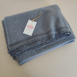 Personalised Dark Grey Pure Cashmere Throw