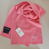 Personalised Pink Pure Cashmere Unisex Scarf