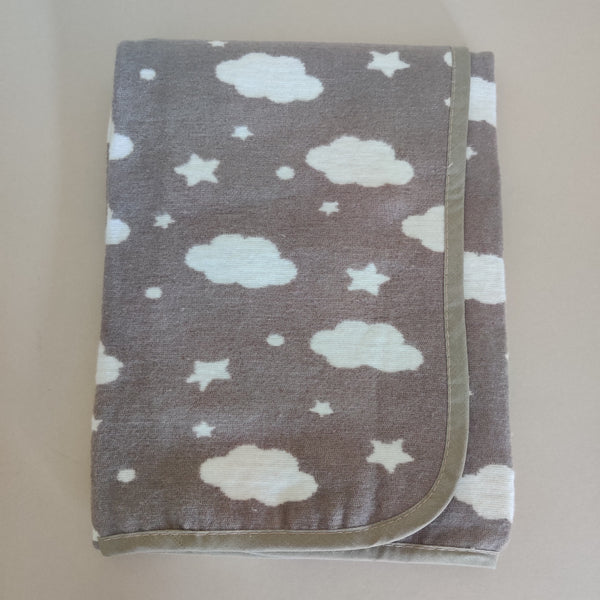Personalised Brown Cloud & Star Baby Blanket