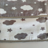 Personalised Brown Cloud & Star Baby Blanket