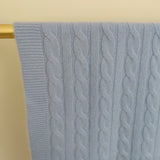 Personalised Blue Pure Cashmere Baby Blanket