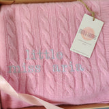 Personalised Pink Pure Cashmere Baby Blanket