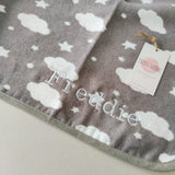 Personalised Brown Cloud & Star Baby Blanket