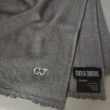 Personalised Dark Grey Pure Cashmere Unisex Scarf