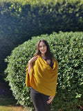 Personalised Mustard Pure Cashmere Wrap