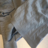 Personalised Grey Pure Cashmere Baby Blanket