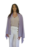 Personalised Lavender Pure Cashmere Button Poncho