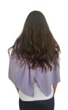 Personalised Lavender Pure Cashmere Button Poncho