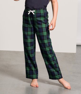 Children Cotton Checked Lounge Pants