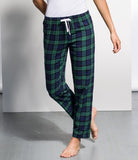 Women Cotton Flannel Tartan Lounge Pants