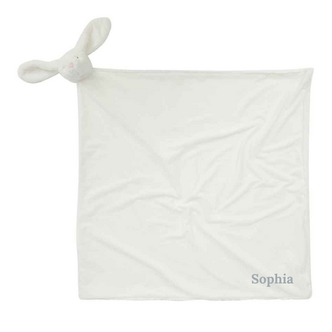 Personalised White Bunny Soft Plush Blanket