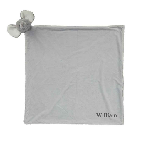 Personalised Grey Elephant Soft Plush Blanket