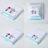 Personalised Cotton Beach Huts Towel