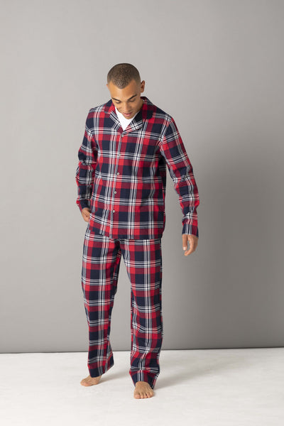 Men Cotton Tartan Family Pyjama Set XXL