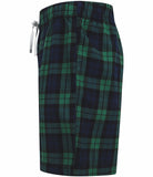 Men Tartan Cotton Flannel Lounge Shorts