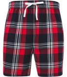 Men Tartan Cotton Flannel Lounge Shorts