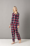 Children Cotton Flannel Tartan Pyjama Set