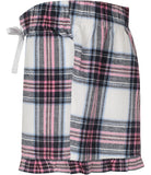 Women Cotton Flannel Tartan Frill Shorts