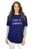 Life's A Beach Cotton Cashmere Poncho