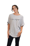 Grey Bon Voyage cashmere cotton mix poncho with sleeves