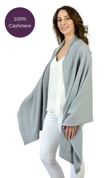 Personalised Grey Pure Cashmere Wrap