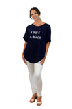 Navy Life's a beach cashmere cotton poncho with sleeves