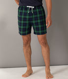 Men Tartan Cotton Flannel Lounge Shorts