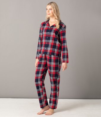 Women Checked Family Pyjama Set